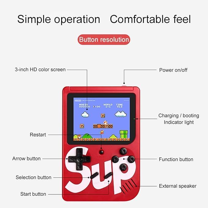 Sup Game Box Plus – 400 in 1 Retro Handheld Console with Gamepad | Infinity Gallery - Infinitygallery.store