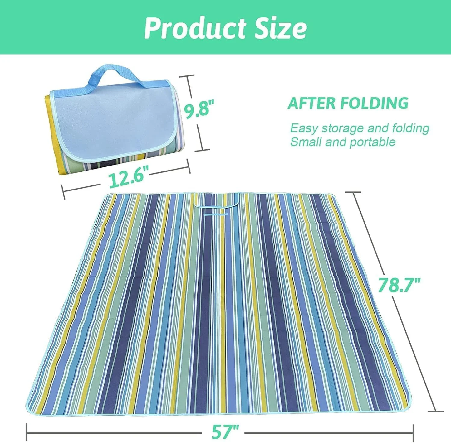 Waterproof Foldable Picnic Mat – Portable, Sand-Proof & Easy-to-Clean Blanket for Outdoors, Beach & Camping - Infinitygallery.store