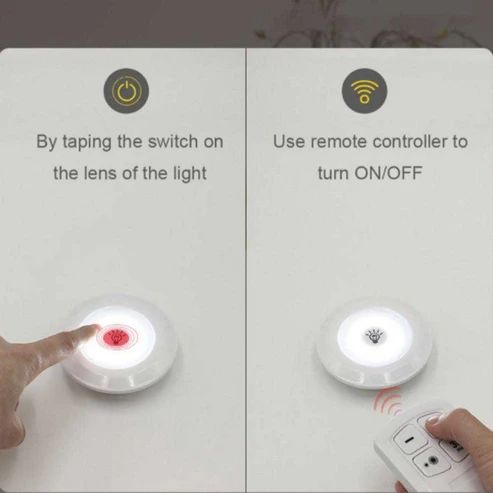 LED Puck Lights with Remote โ 3-Pack Wireless COB + LED Lighting - Infinitygallery.store