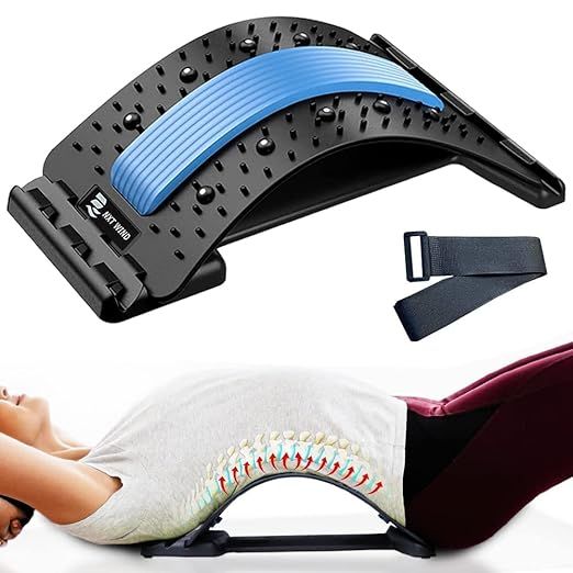 Adjustable Magnetic Back Stretcher – Spine Support & Pain Relief Device with Acupressure Points - Infinitygallery.store