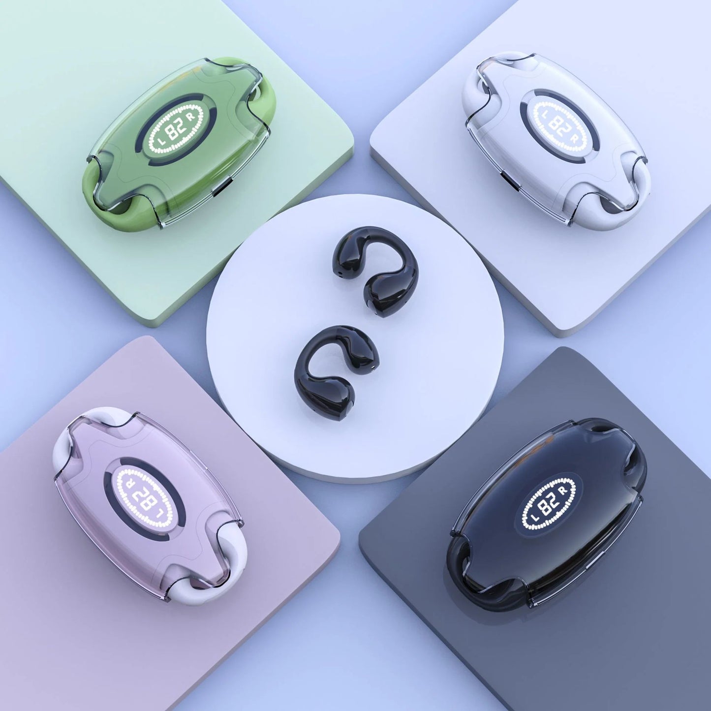 True Wireless Bluetooth Earbuds with Digital Display & Noise Reduction – In-Ear, 4 Colors - Infinitygallery.store