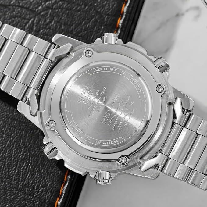 Casio Men’s AMW-880D-9AVDF Watch – Metal-Clad Design with World Time & 10-Year Battery | Infinity Gallery - Infinitygallery.store