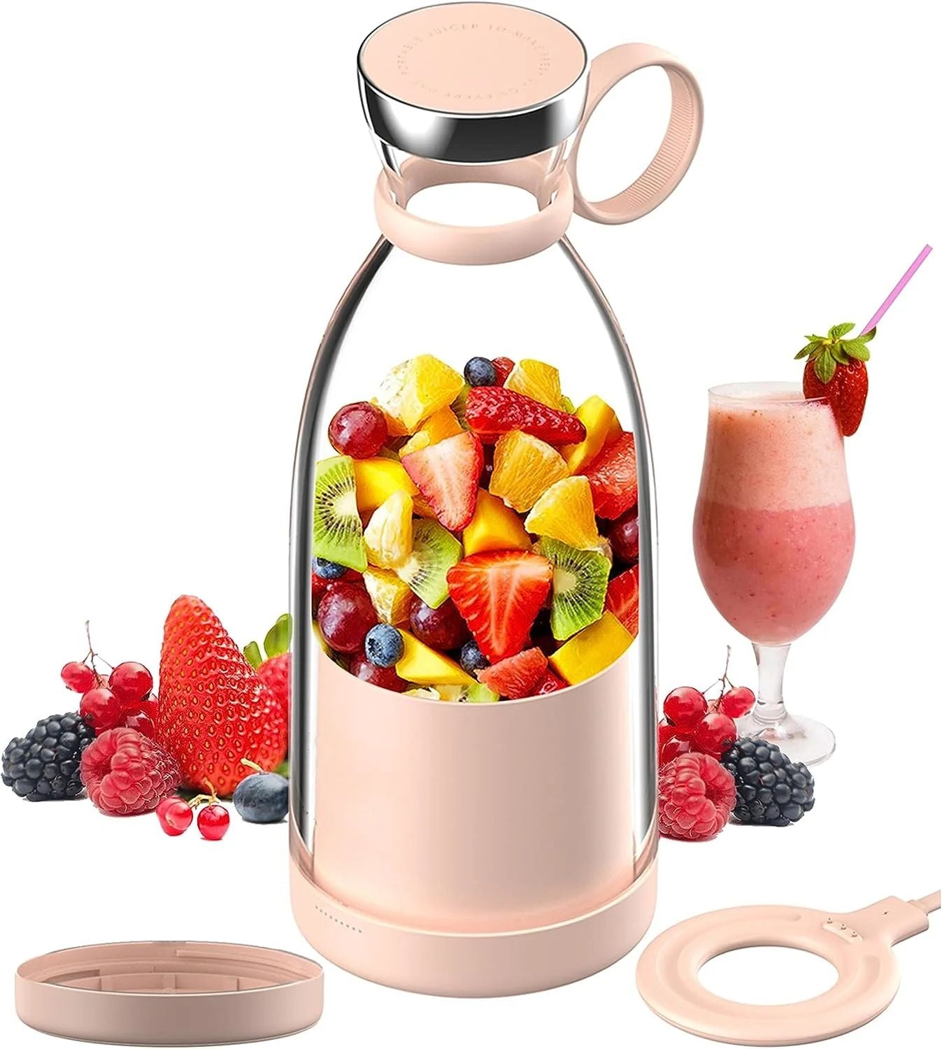 Portable Juicer Bottle – 350ml USB Rechargeable Personal Blender for Smoothies & Shakes - Infinitygallery.store