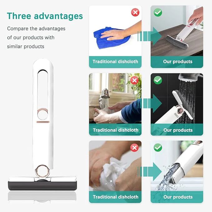 Portable Mini Mop – Compact Self-Wringing Mop for Small Spaces & Corners - Infinitygallery.store