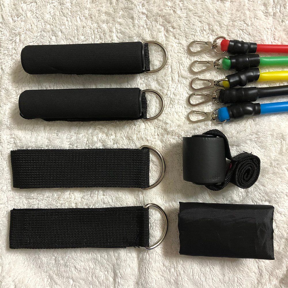 Bodybuilding Resistance Bands Set โ Full-Body Workout Kit (10lbsโ110lbs) - Infinitygallery.store