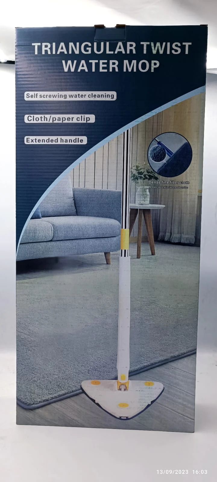 360° Rotating Triangular Mop – Wet & Dry Cleaning with Extendable Handle - Infinitygallery.store