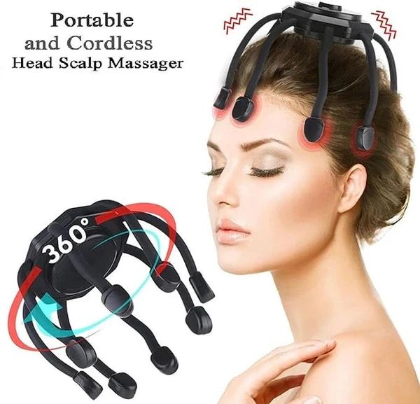 360° Ultra Head Massager – Full Scalp Coverage with 3 Vibration Modes - Infinitygallery.store