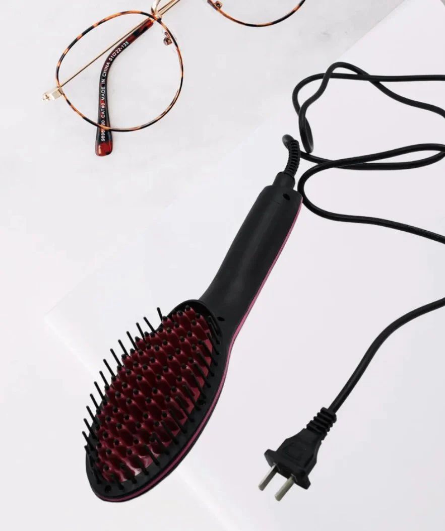 ✨ Brush Straightener – 2-in-1 Hair Straightening & Scalp Massaging Hot Comb - Infinitygallery.store
