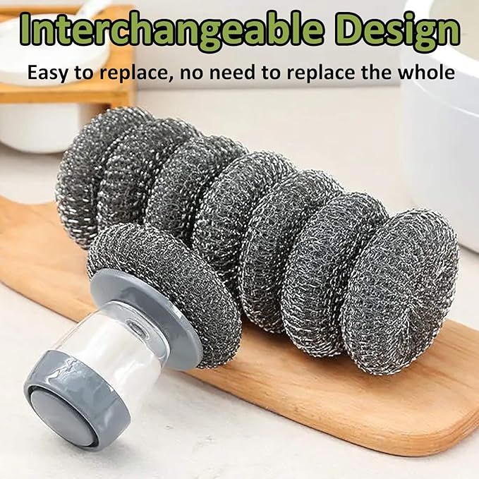 2-in-1 Cleaning Pot Brush with Soap Dispenser – Kitchen Sink & Dish Brush - Infinitygallery.store