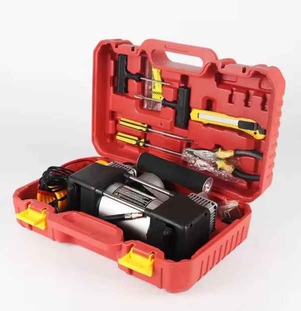 High-Performance Car Air Pump with Emergency Light & Tire Pressure Monitoring