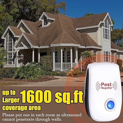 🔇 Ultrasonic Pest Repeller – Plug-In Insect & Rodent Repellent with Quiet Ultrasonic Waves - Infinitygallery.store