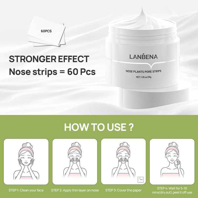 LANBENA Blackhead Remover Cream – Deep Cleansing Pore Purifying Mask
