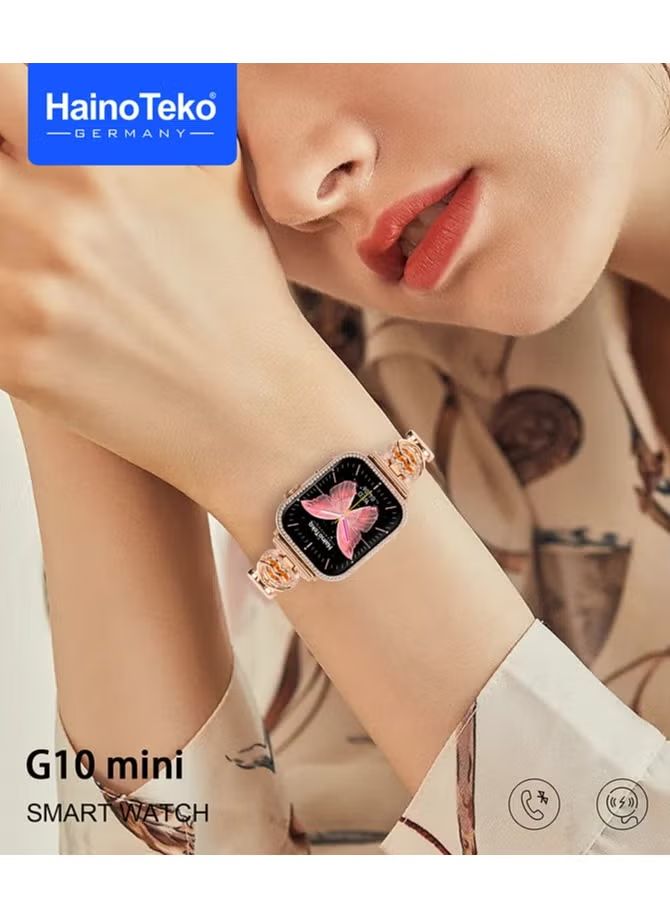 Haino Teko G10 Mini Smart Watch – 4 Straps, Bluetooth Call, Always-On Display & Wireless Charging | Infinity Gallery - Infinitygallery.store