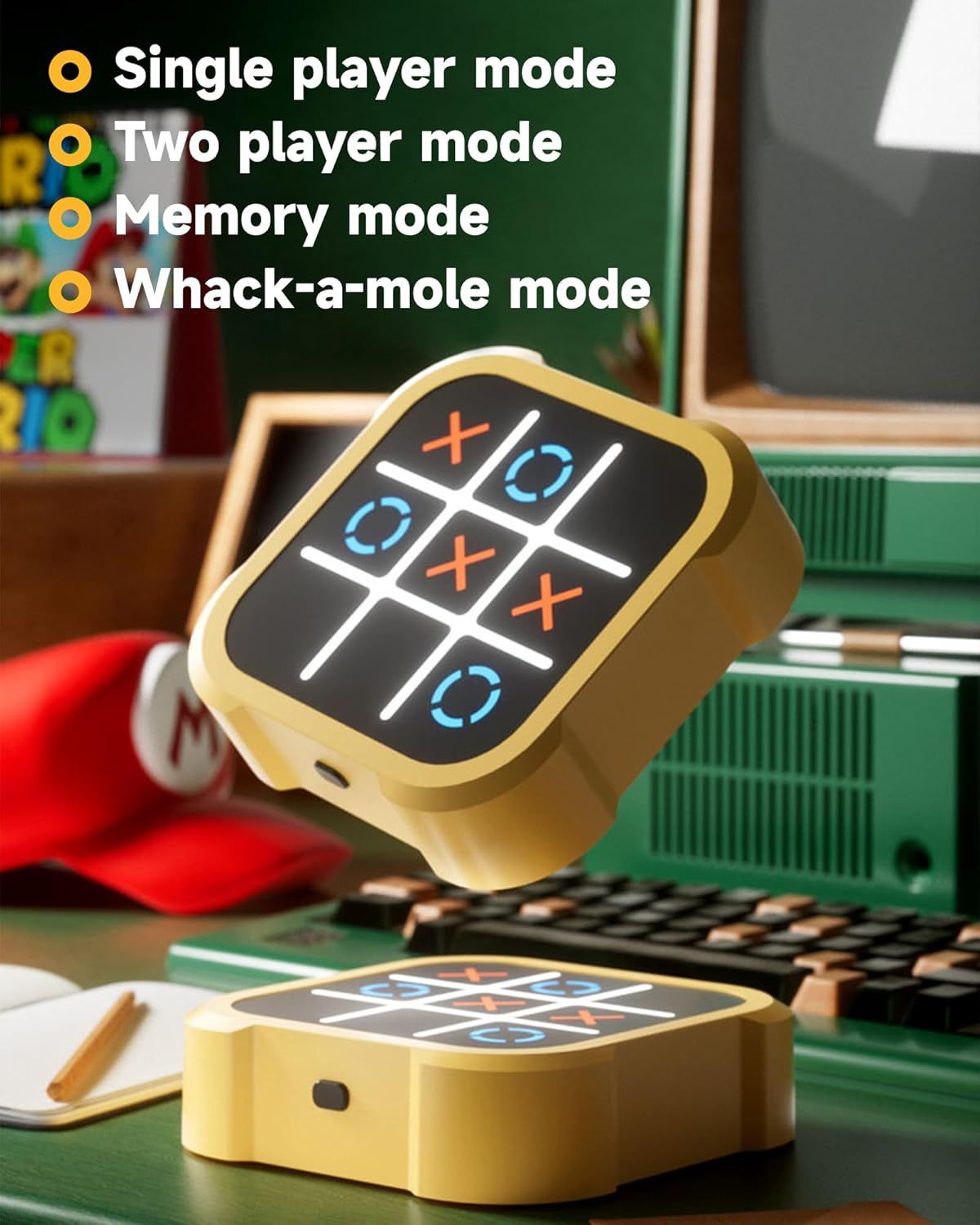 Tic Tac Toe Bolt Game – 4-in-1 Electronic Handheld Puzzle Console for Kids & Adults - Infinitygallery.store