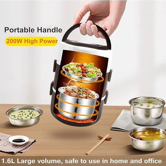 Electric Heated Lunch Box – Portable Food Warmer for Home, Office & Travel - Infinitygallery.store