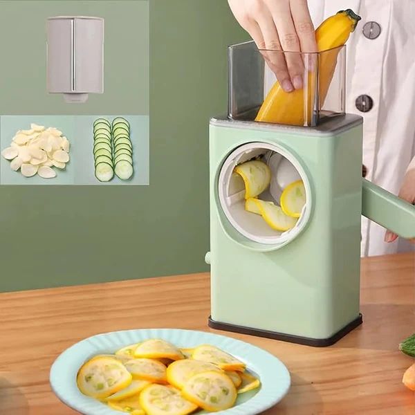 Stainless Steel Vegetable Cutter – Multi-Functional Mandoline Slicer with 3 Interchangeable Blades - Infinitygallery.store