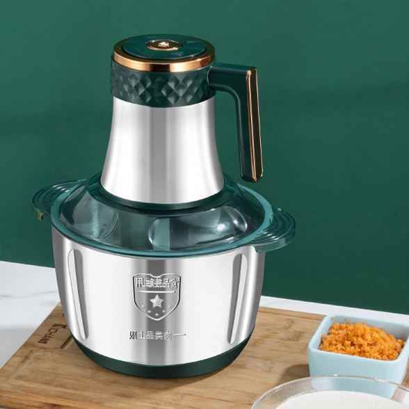 Stainless Steel Electric Food Chopper – 5-Speed Meat Grinder for Home Use - Infinitygallery.store