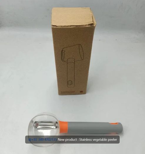 Stainless Steel Vegetable Peeler with Dual Blade & Collection Container - Infinitygallery.store
