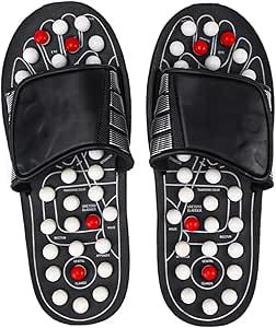 Massage Slippers with Rotating Acupressure Nodes – EVA Reflexology Footwear for Stress Relief & Blood Circulation - Infinitygallery.store