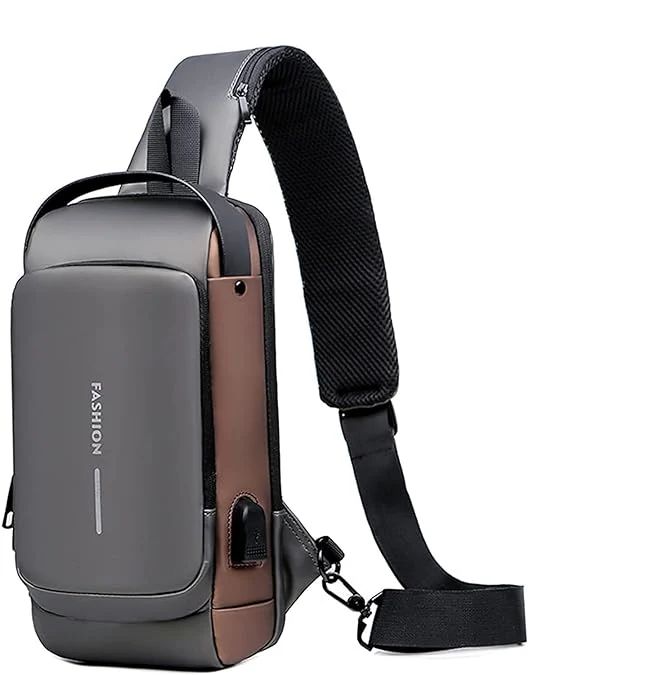 Multifunction Sling Bag with USB Charging & Anti-Theft Design - Infinitygallery.store