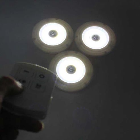 LED Puck Lights with Remote โ 3-Pack Wireless COB + LED Lighting - Infinitygallery.store