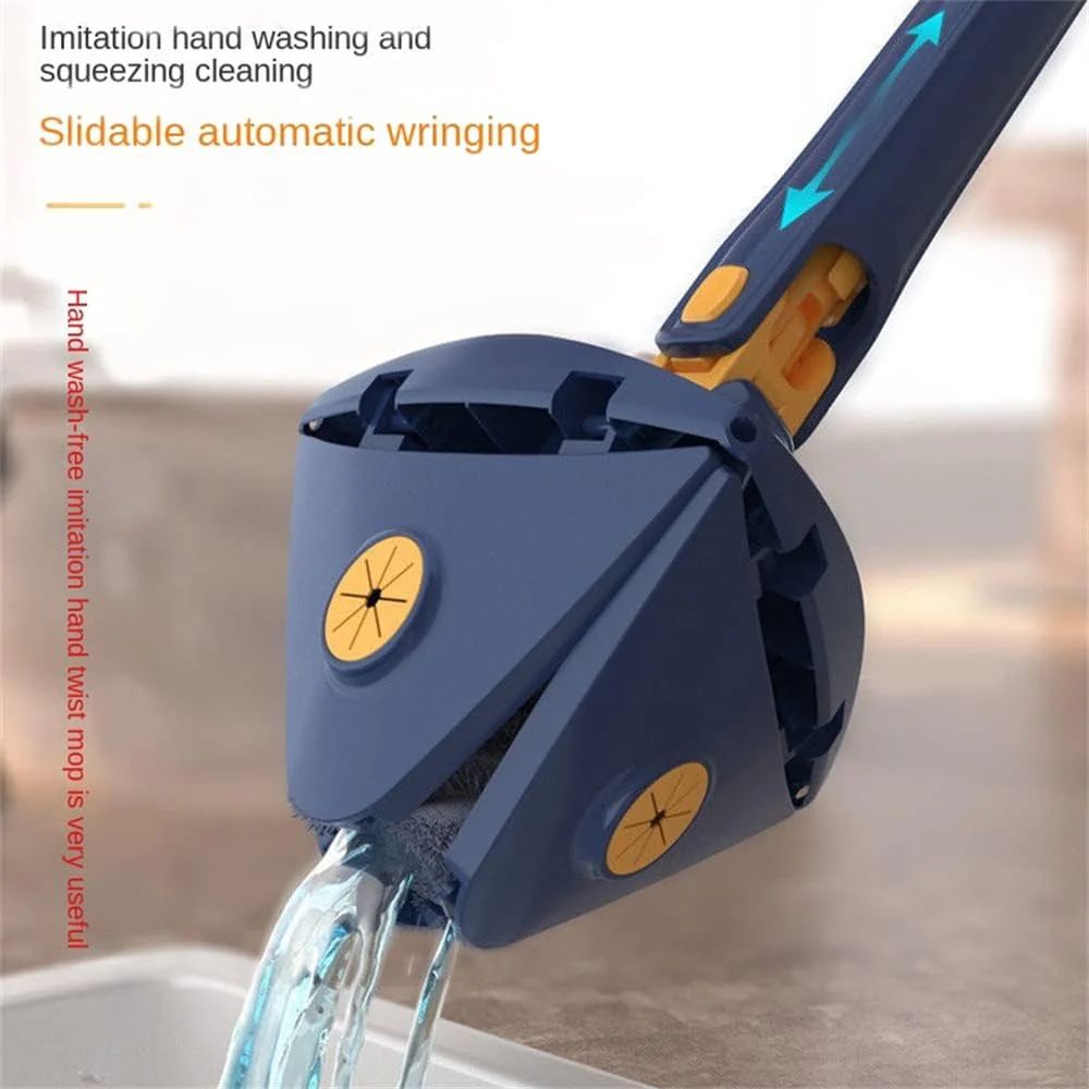 360° Rotating Triangular Mop – Wet & Dry Cleaning with Extendable Handle - Infinitygallery.store