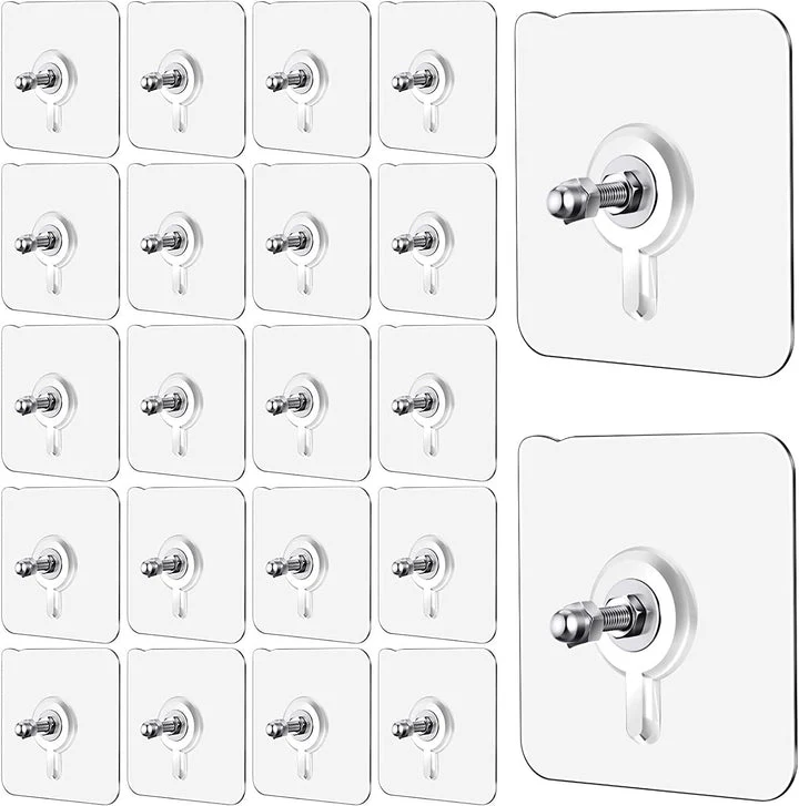 10 Pcs No Drilling Adhesive Wall Hooks – Heavy Duty & Damage-Free Hanging - Infinitygallery.store