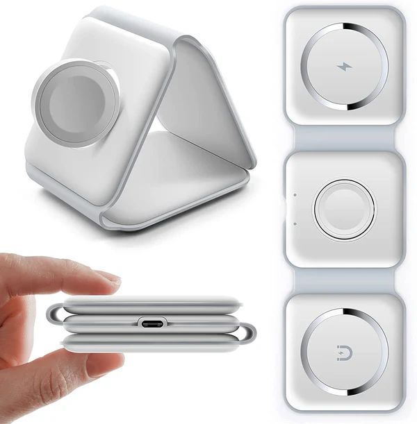 3-in-1 Wireless Charging Station – Foldable Fast Charger for iPhone, Apple Watch & AirPods - Infinitygallery.store