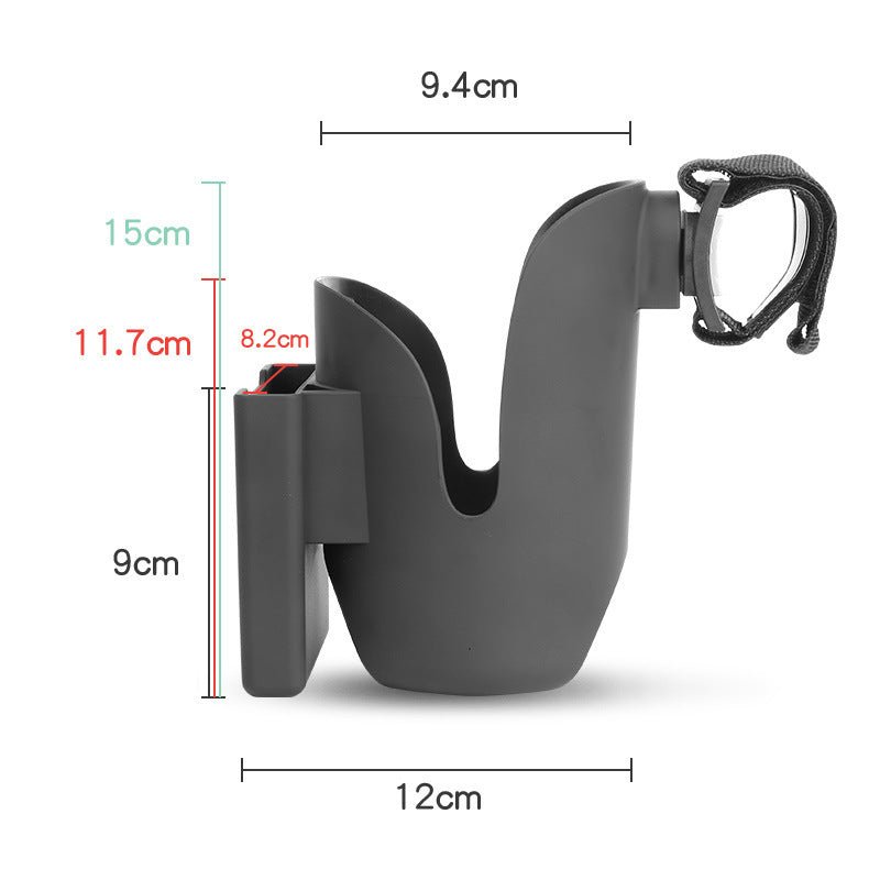 Baby Stroller Cup Holder with Mobile Phone Stand – Universal Trolley Accessory
