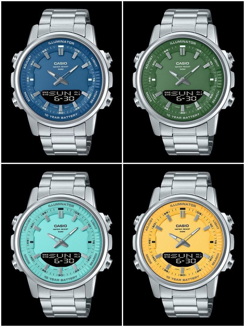 Casio Men’s AMW-880D-9AVDF Watch – Metal-Clad Design with World Time & 10-Year Battery | Infinity Gallery - Infinitygallery.store