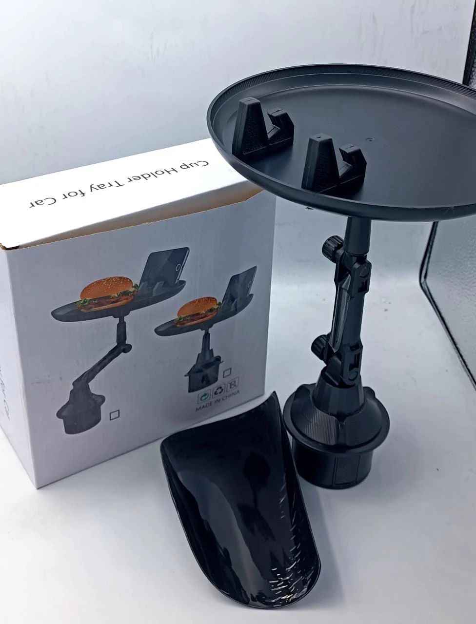 3-in-1 Car Cup Holder Food Tray with Swivel Design & Phone Mount | Infinity Gallery