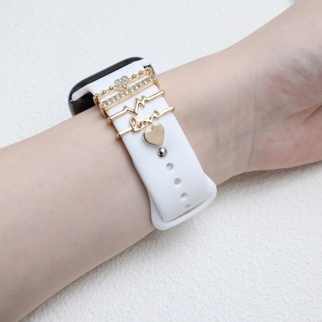 DIY Decorative Buckle Set – Elegant Silicone Watch Strap Accessories - Infinitygallery.store