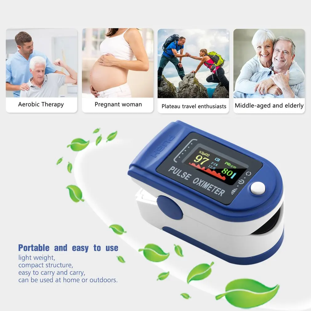 Portable Finger Tip Pulse Oximeter – Accurate SpO₂ & Pulse Rate Monitor - Infinitygallery.store