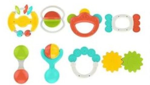 Huanger Baby Rattles – 8-Piece Rattle & Teething Toy Set for Infants