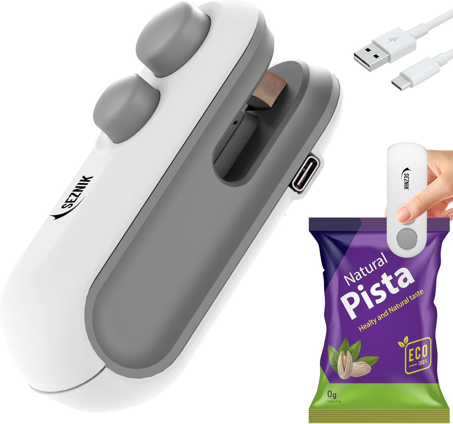 Mini Portable Bag Sealer & Cutter – Rechargeable 2-in-1 Heat Sealing Machine - Infinitygallery.store