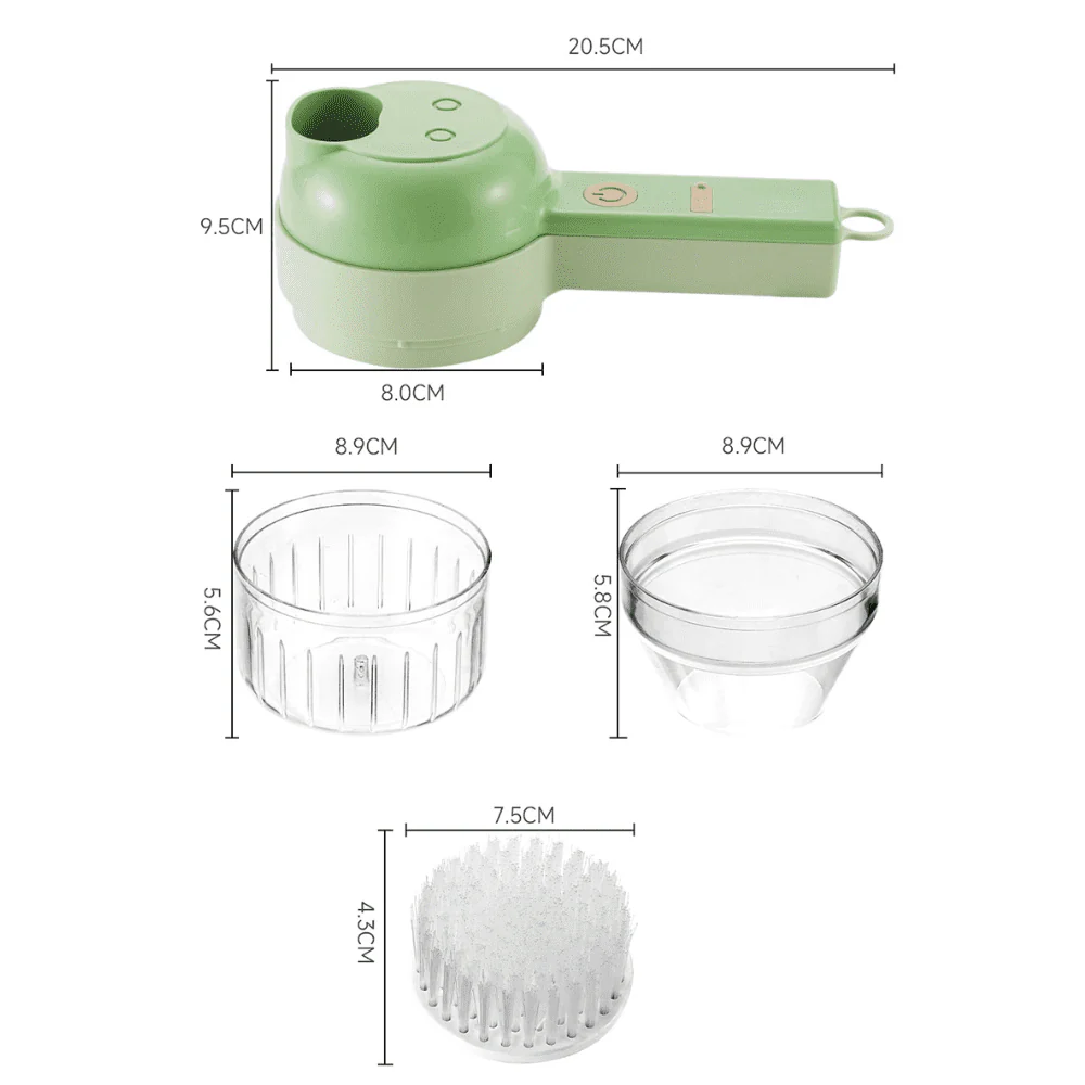 4-in-1 Electric Vegetable Cutter Set – Slice, Chop, Clean, Repeat! - Infinitygallery.store