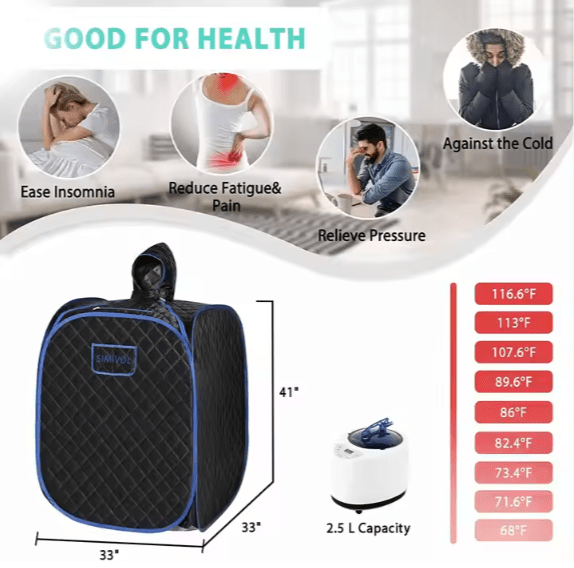 Portable Steam Sauna Tent Spa – Compact Home Wellness Solution - Infinitygallery.store