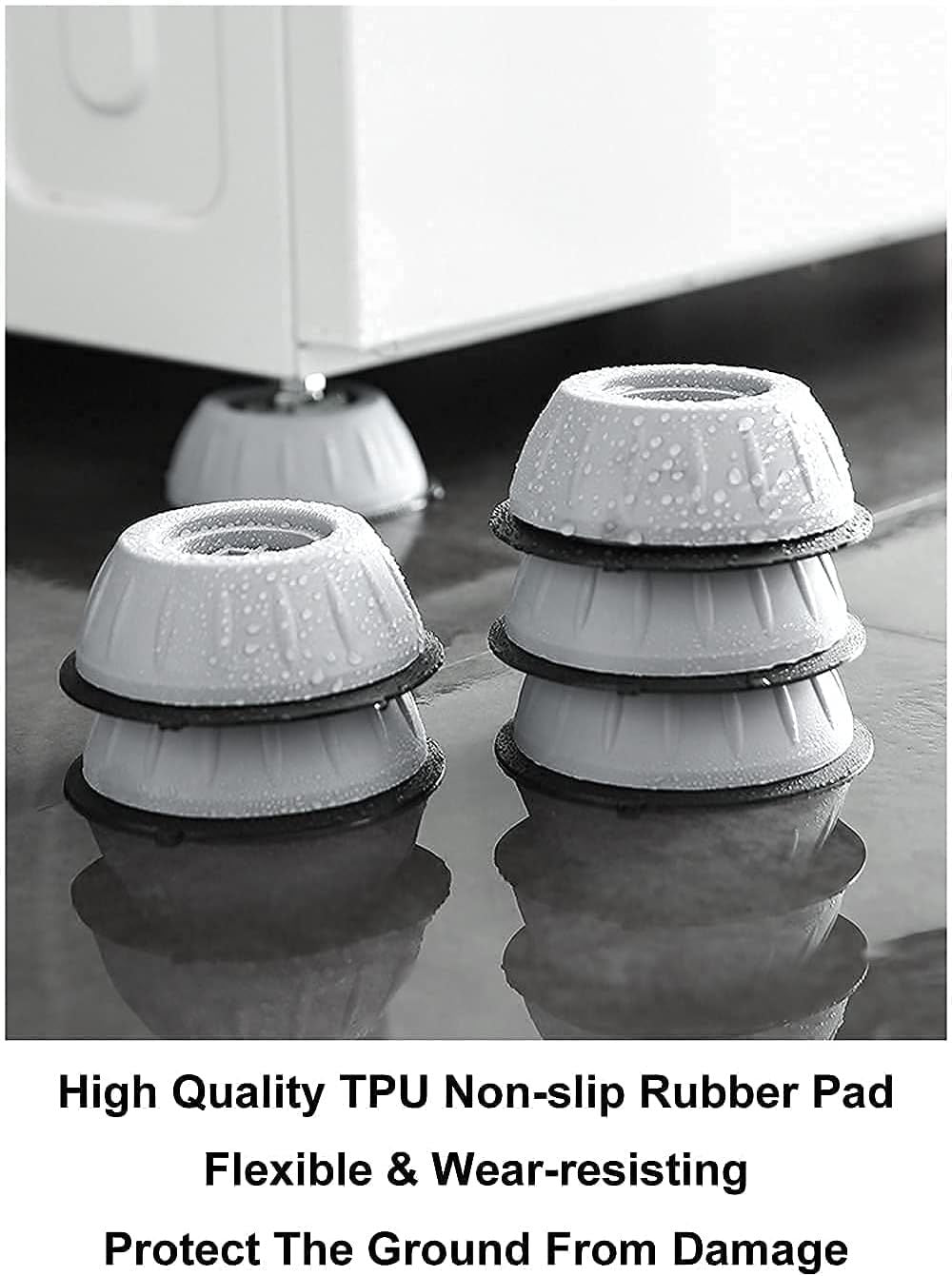 Anti-Vibration Refrigerator Pads – Shock Absorbing Rubber Feet (Set of 4) - Infinitygallery.store
