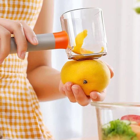 Stainless Steel Vegetable Peeler with Dual Blade & Collection Container - Infinitygallery.store