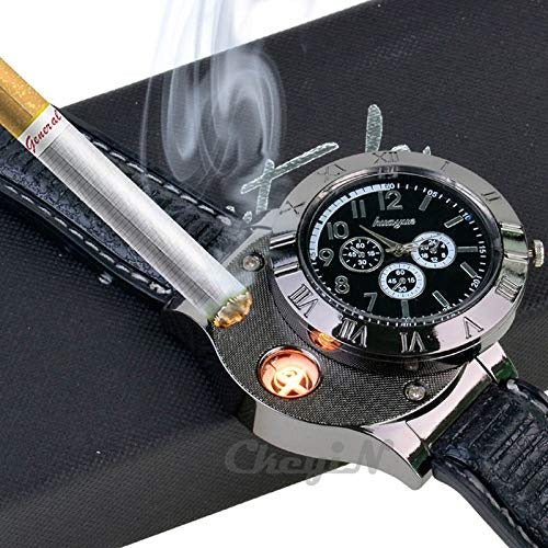 Military USB Lighter Watch for Men – Windproof, Rechargeable & Stylish - Infinitygallery.store