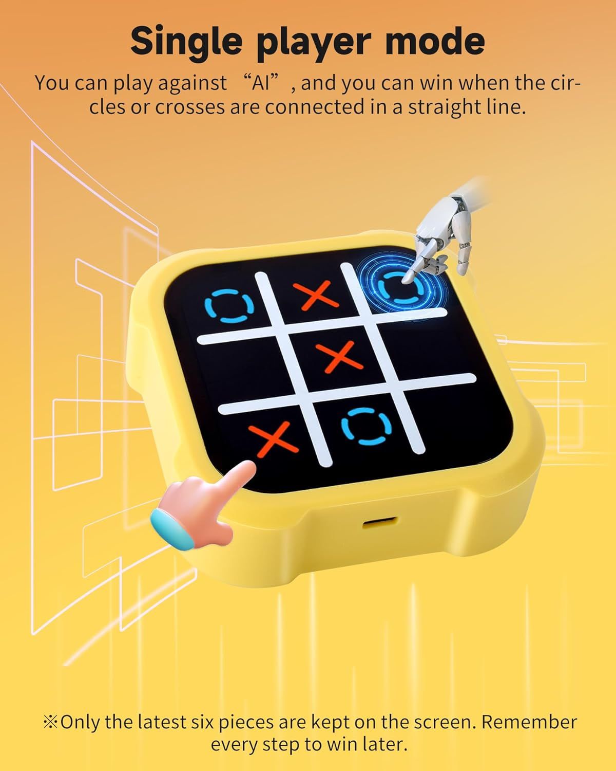 Tic Tac Toe Bolt Game – 4-in-1 Electronic Handheld Puzzle Console for Kids & Adults - Infinitygallery.store