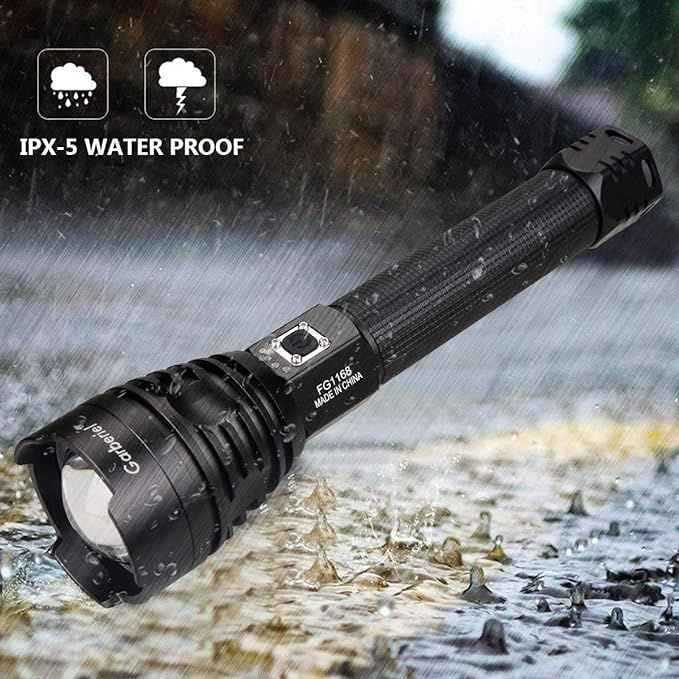 P90 LED Rechargeable Laser Flashlight – Waterproof, Ultra-Bright & Durable Torch