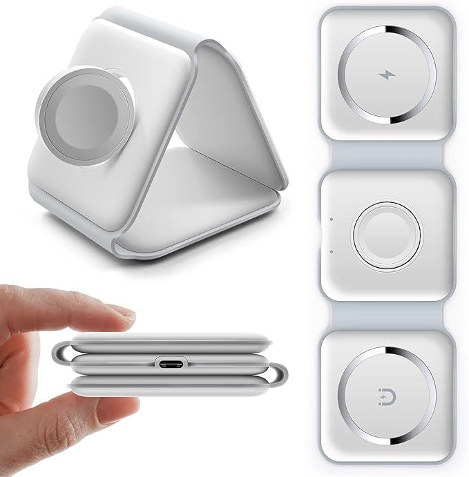 3-in-1 Wireless Charging Station – Foldable Fast Charger for iPhone, Apple Watch & AirPods - Infinitygallery.store