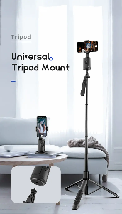 Smart Auto Face Tracking Tripod – AI 360° Motion Sensor, No App Needed, Gesture Control - Infinitygallery.store