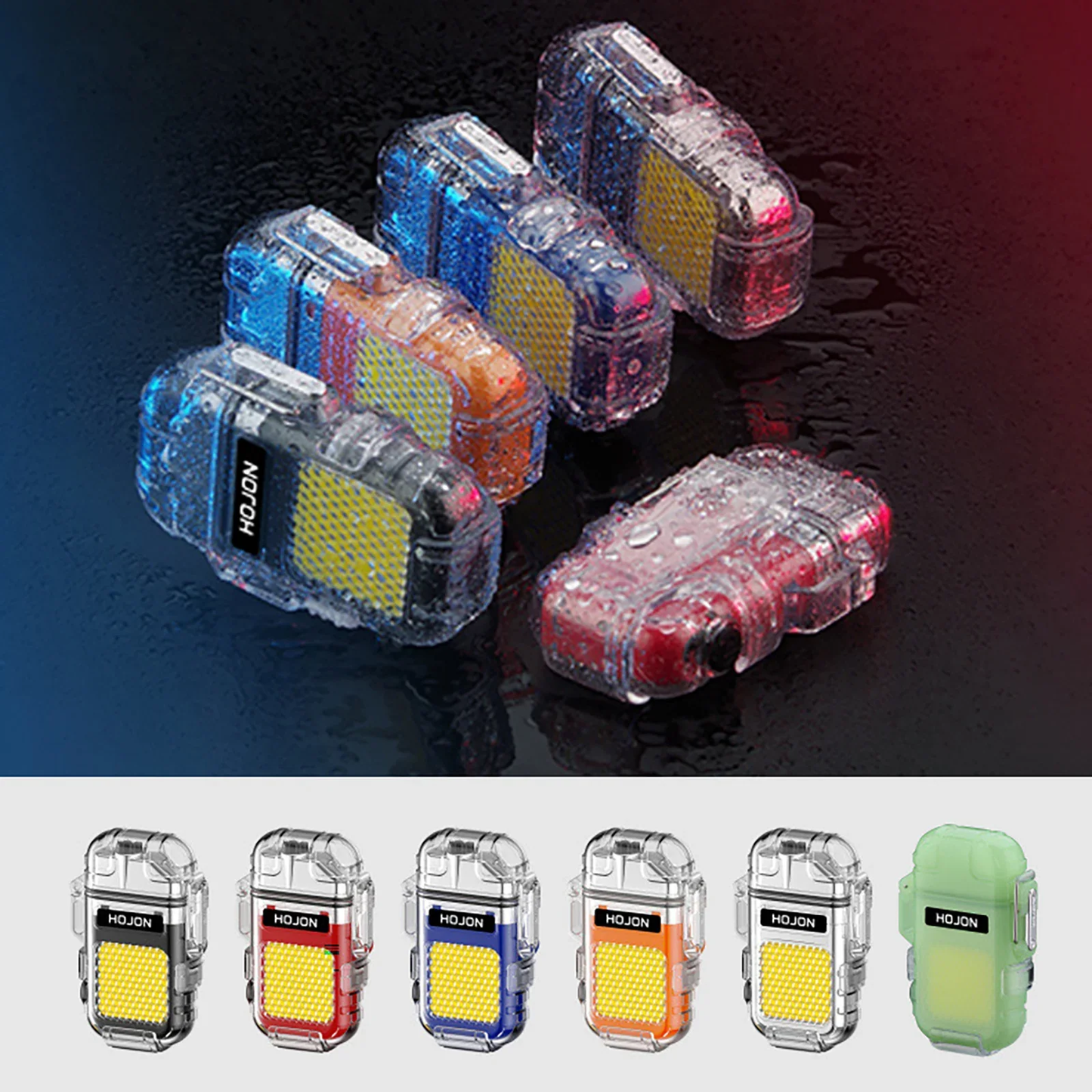 2-in-1 Waterproof Arc Lighter with LED Flashlight – Rechargeable, Windproof & Portable - Infinitygallery.store