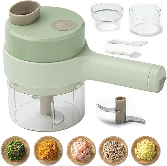 Handheld Electric Food Chopper – Ergonomic Design with Spatula & Cleaning Brush (1200mAh) - Infinitygallery.store