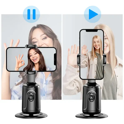 Smart Auto Face Tracking Tripod – AI 360° Motion Sensor, No App Needed, Gesture Control - Infinitygallery.store