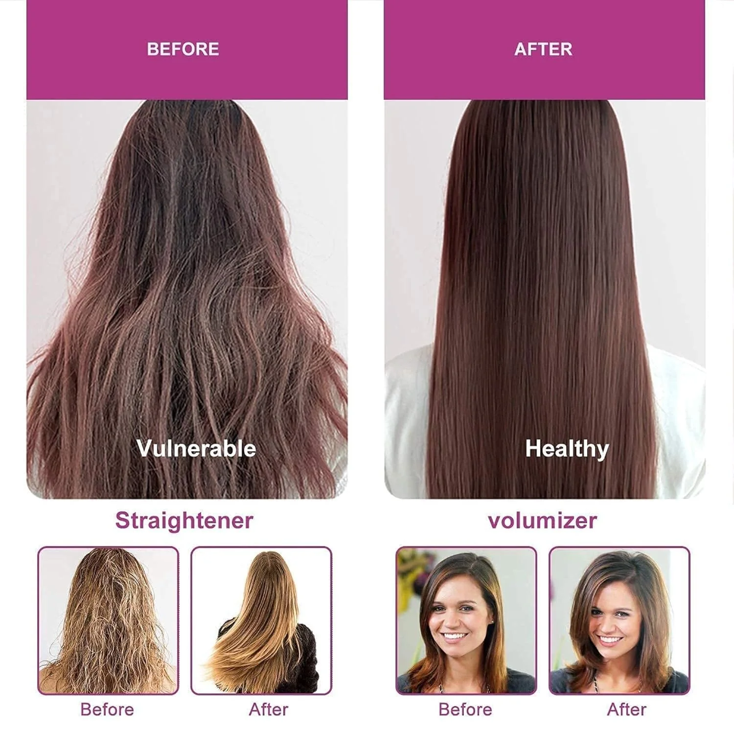 3-in-1 Hair Straightener Brush – Dryer, Volumizer & Styler - Infinitygallery.store