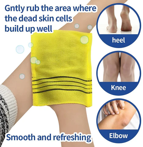 5Pcs Korean Exfoliating Bath Washcloth – Dead Skin Remover Gloves - Infinitygallery.store