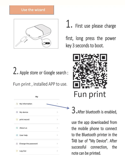 Portable Mini Bluetooth Printer – Pocket Thermal Photo & Note Printer for iOS & Android (No Ink Required) - Infinitygallery.store